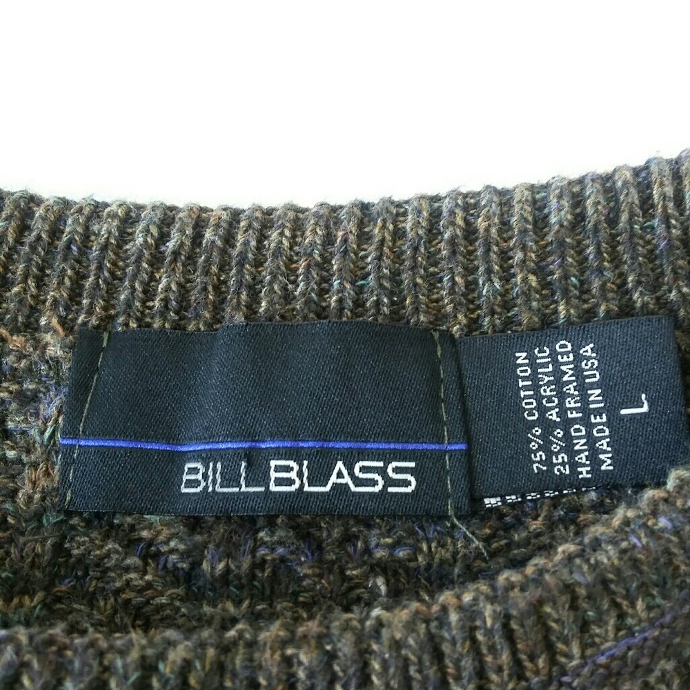 Bill Blass Men's Crew Neck Pullover Large  Earth T